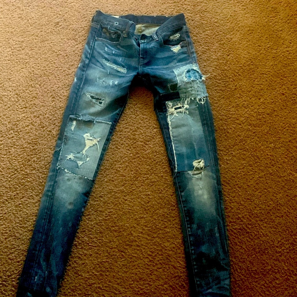 Patched blue Jean polo Ralph Lauren jeans never worn